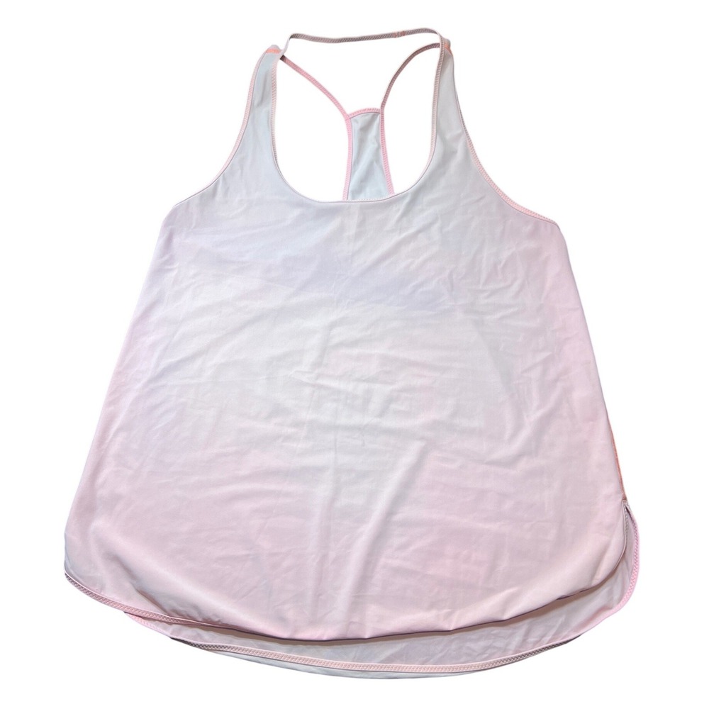 Lululemon Pink White Racerback Tank Top‎ Athletic Workout Athleisure Women